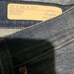 Diesel Grupee Super Slim Blue Jeans